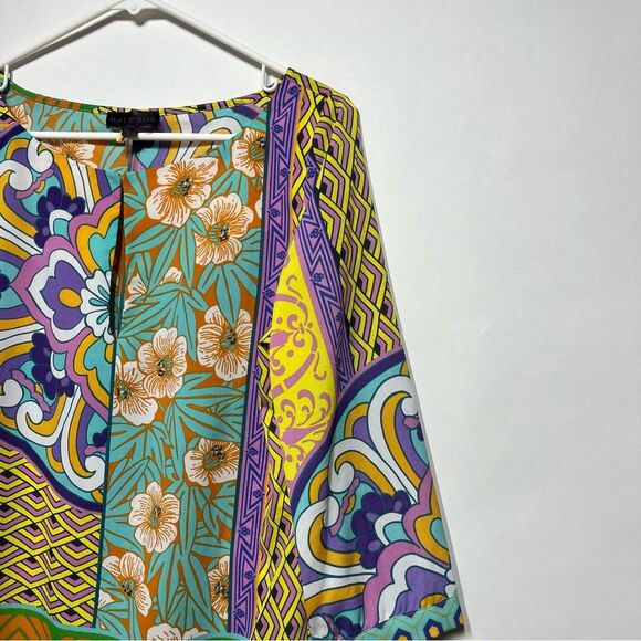 Hale Bob Long Sleeve Contrasting Print Shift Dress S NWOT - Picture 5 of 14